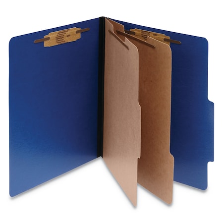 Acco Classification Folder 8-1/2 x 11", 6 Section, Blue, Pk10 A7015663